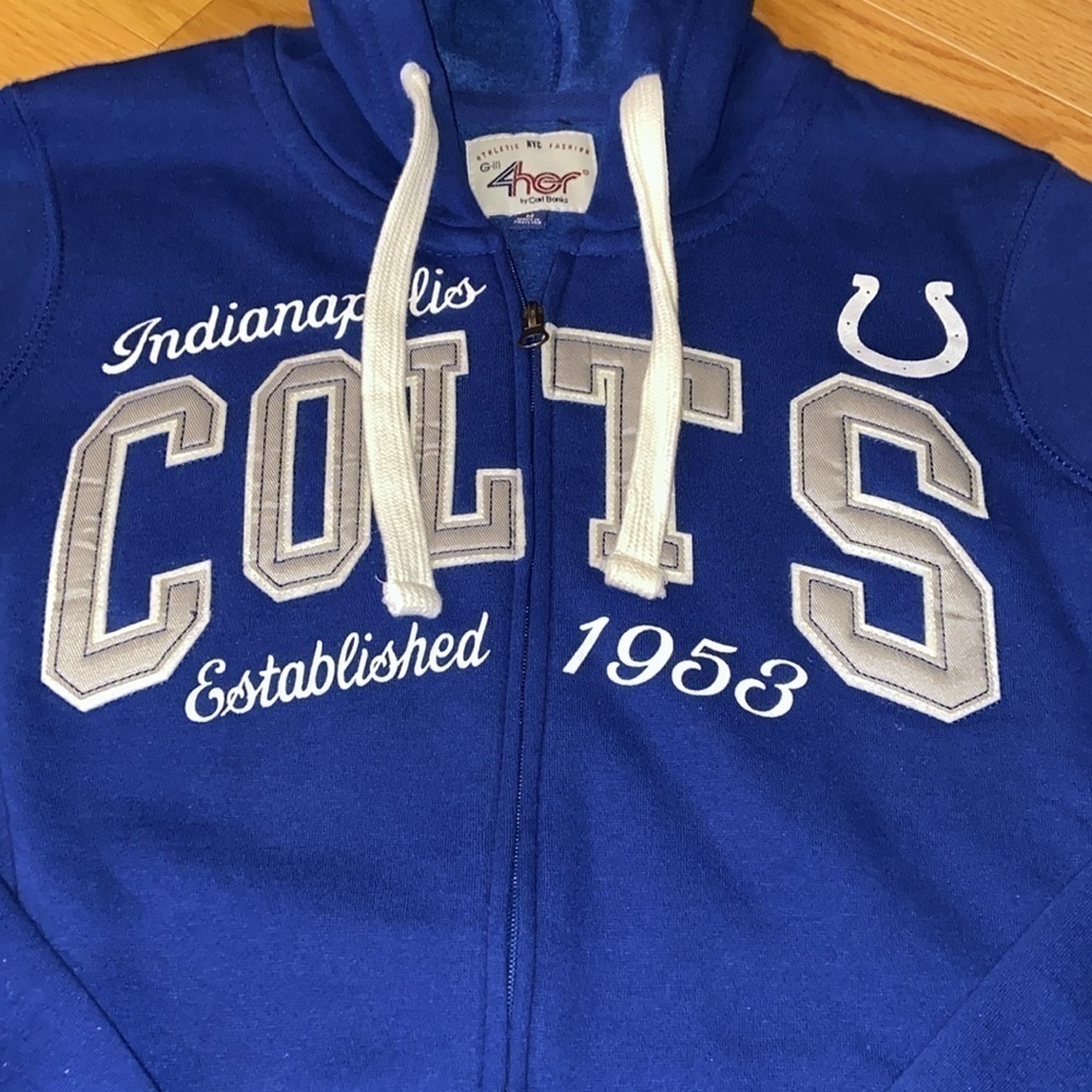 Indianapolis Colts Zipper Hoodie size M in like new condition - Picture 2 of 4